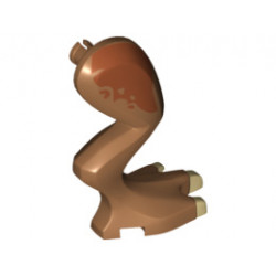 Dinosaur Leg Large (Rear) Stygimoloch Right with Pin, Tan Claws and Dark Orange Blotch Pattern: {умерен нуга}