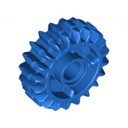 Technic, Gear 20 Tooth Double Bevel with Clutch on Both Sides: {ярко син}