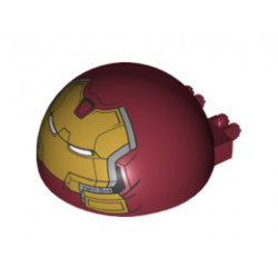 Windscreen 6 x 6 x 3 Canopy Half Sphere with Dual 2 Fingers and Hulk Buster Face Pattern: {нов тъмно червен}