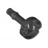 Technic, Gear 8 Tooth with Pin Holes and Ninjago Flywheel Socket - Long Shaft: {черен}