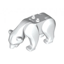 Polar Bear with 2 Studs on Back and Black Eyes and Nose Pattern : {бял}