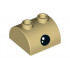 Slope, Curved 2 x 2 x 1 Double with Two Studs with Black Eye and White Pupil Pattern: {тухлено жълт}