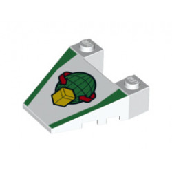 Wedge 4 x 4 Taper with Stud Notches with Cargo Pattern: {бял}