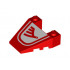 Wedge 4 x 4 Taper with Stud Notches with Airline Bird Pattern: {ярко червен}