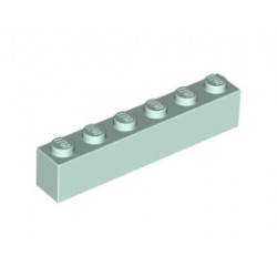 Тухличка 1X6: {аквамарин}