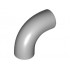 Brick, Round 1 x 1 d. 90 Degree Elbow - No Stud - Type 2 - Axle Hole: {металическо сребрист}