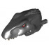 Dinosaur Head Indoraptor with Pin, Dark Tan Teeth, Red Eyes Pattern: {черен}