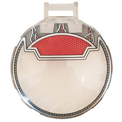 Dish 6 x 6 Inverted - No Studs with Handle with Wires and Red Panel Pattern: {прозрачен}
