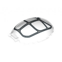 Windscreen 8 x 6 x 2 1/3 Bubble Canopy with Bar Handle with Silver Frame Pattern (76081) : {прозрачен}