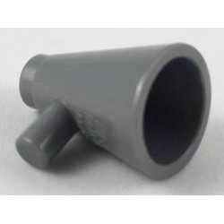Minifigure, Utensil Megaphone Speaking Trumpet: {сребърно метален}