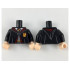 Torso Hogwarts Robe Clasped over Dark Bluish Gray Sweater, Dark Red and Bright Light Orange Tie and Trim Pattern / Black Arms / Light Nougat Hands : {черен}