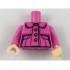 Torso Female Top with Collar, Shrug, Medium Nougat Buttons, Magenta Stitching and Gathers Pattern / Dark Pink Arms / Light Nougat Hands : {ярко пурпурен}