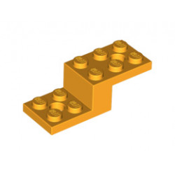 Камък 1X2X1 1/3 W. 2 плочки 2X2: {огнено жълто-оранжев}