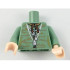 Torso Female Robe with Buttons and Medium Nougat Branches with Olive Green Leaves, Silver Necklaces Pattern / Sand Green Arms / Light Nougat Hands : {пясъчно зелен}