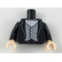 Torso Jacket, White Shirt with Pinstripes, Light Bluish Gray Vest Pattern / Black Arms / Light Nougat Hands: {черен}
