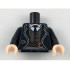 Torso Jacket with White Stitching, White Shirt, Black Tie, Dark Brown Striped Vest and Belt Pattern / Black Arms / Light Nougat Hands : {черен}