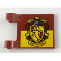 Flag 2 x 2 Square with Gryffindor House Crest Pattern: {нов тъмно червен}