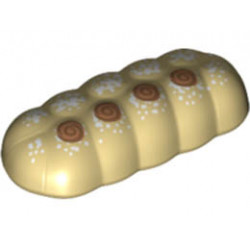 Bread Loaf Knotted with White Speckles and Nougat and Medium Nougat Spirals Pattern: {тухлено жълт}