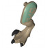 Dinosaur Leg Large (Rear) Raptor Left with Pin, Black Claws and Sand Green Markings Pattern: {пясъчно жълт}