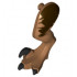 Dinosaur Leg Large (Rear) Raptor Left with Pin, Black Claws and Dark Brown Markings Pattern: {умерен нуга}