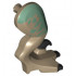 Dinosaur Leg Large (Rear) Raptor Right with Pin, Black Claws and Sand Green Markings Pattern: {пясъчно жълт}