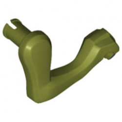 Dinosaur Leg Small (Front) Raptor Right with Black Claws Pattern : {маслинено зелен}