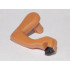 Dinosaur Leg Small (Front) Raptor Right with Black Claws Pattern : {умерен нуга}