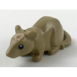 Rat / Mouse with Black Eyes and Light Nougat Blaze Pattern (HP Scabbers): {пясъчно жълт}
