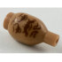 Plant Root Vegetable with Stud on Top and Pin on Bottom with Reddish Brown Mandrake Face Pattern: {умерен нуга}