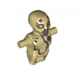Torso/Head Mechanical, 2-1B Medical Droid, Dotted Badge and Peeling Paint Pattern: {тухлено жълт}