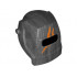 Minifigure, Headgear Helmet Welding with Orange Claw Marks Pattern: {титаниево метален}