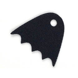 Mini Doll, Cape Cloth, Short, Scalloped with 1 Small Top Hole - Spongy Stretchable Fabric: {черен}