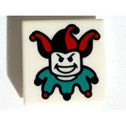 Tile 1 x 1 with Joker Pattern: {бял}