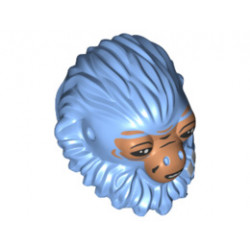 Minifigure, Head Modified SW Ardennian with Nougat Face Pattern (Rio Durant): {умерено син}