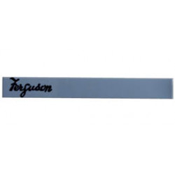 Tile 1 x 8 with Black 'Ferguson' Cursive Pattern Model Left: {умерено каменно сив}