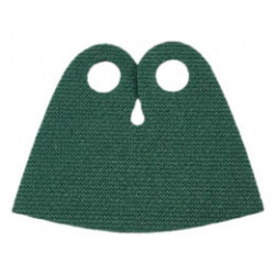 Minifigure, Cape Cloth, Very Short, Tear-Drop Neck Cut - Spongy Stretchable Fabric: {земно зелен}