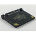 Minifigure, Utensil Book Cover with Gold Corner Covers and Large Tear Pattern: {черен}