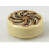 Tile, Round 1 x 1 with Pastry Pattern: {тухлено жълт}