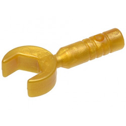 Minifigure, Utensil Tool Open End Wrench - 3-Rib Handle: {топло златист}