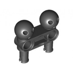 Technic, Pin Connector Perpendicular 3L with 2 Pins, 2 Ball Joints : {черен}