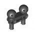 Technic, Pin Connector Perpendicular 3L with 2 Pins, 2 Ball Joints : {черен}