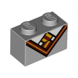 Тухличка 1X2 No.: {умерено каменно сив}