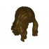 Minifigure, Hair Long Wavy with Center Part : {тъмно кафяв}