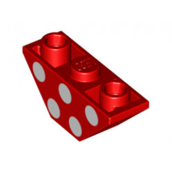 Slope, Inverted 45 3 x 1 Double with White Polka Dots Pattern: {ярко червен}