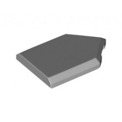 Плоска плочка 2х3 с ъгъл : {умерено каменно сив}