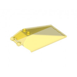 Windscreen 8 x 4 x 2 with 2 Studs and Bar Handle : {прозрачно жълт}