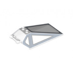 Windscreen 8 x 4 x 2 with 2 Studs and Bar Handle with Sand Blue Cockpit Window Frames with Lines Pattern: {прозрачен}