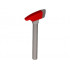Minifigure, Utensil Axe with Red Head and Silver Blade Pattern, Pick End and Long Handle: {сребърно метален}