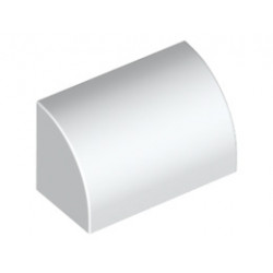 Тухличка 1Х2 с външна полудъга: {бял}