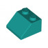 Покривна плочка 2X2/45°: {ярко синьо-зелен}